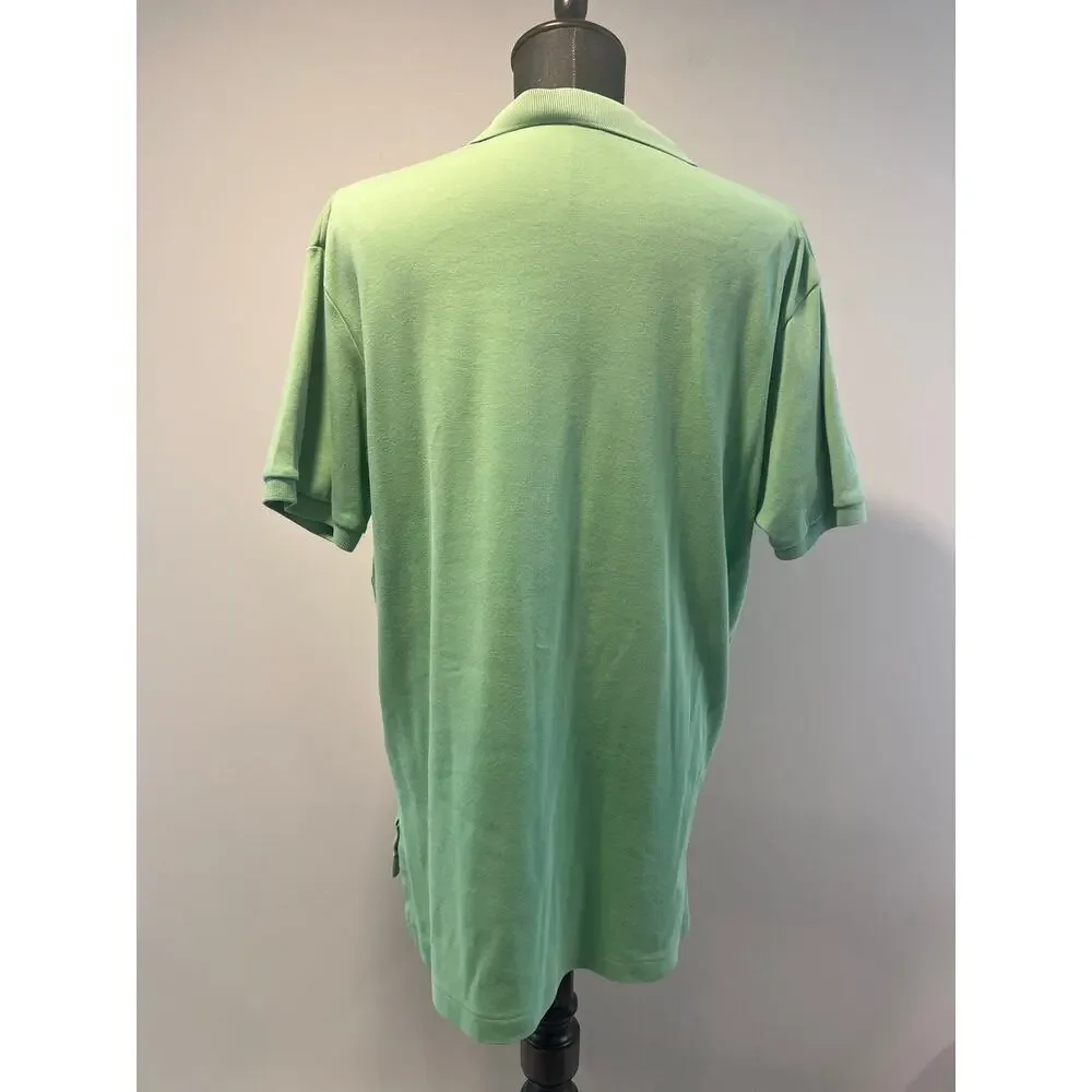 Polo Ralph Lauren 100% Soft Cotton Collared Shirt Lime Green Size Large SG